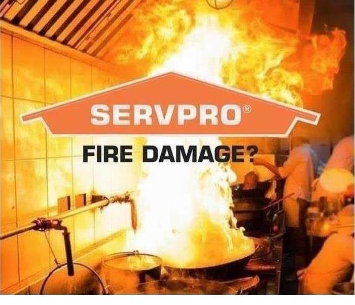 Fire Cleanup - image of fire with SERVPRO logo